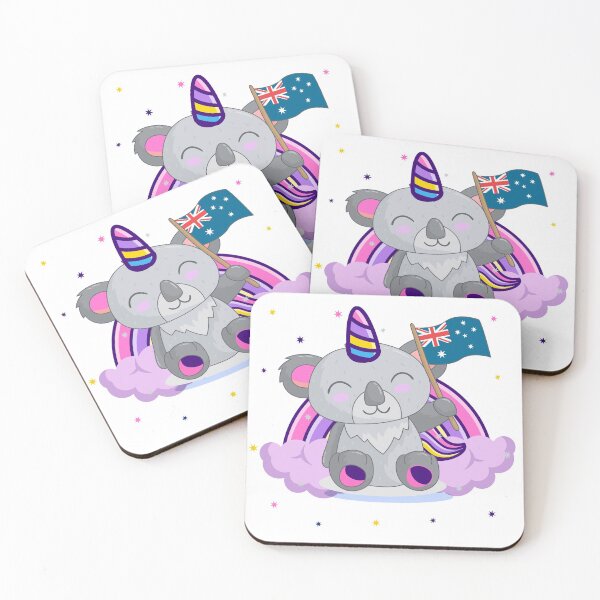 Item preview, Koala-unicorn celebrate Australia day gift - Koalacorn digital illustration designed and sold by OMCreative.