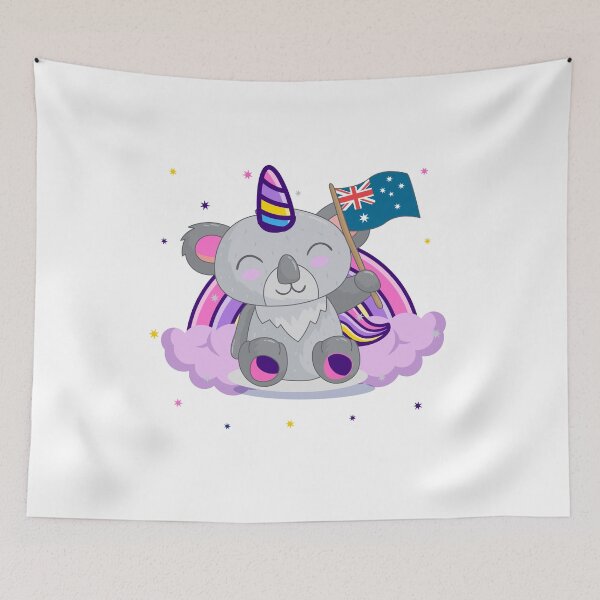 Item preview, Koala-unicorn celebrate Australia day gift - Koalacorn digital illustration designed and sold by OMCreative.