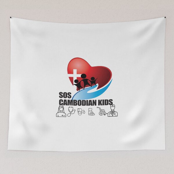Item preview, SOS CAMBOYA KIDS Picto blanco y negro designed and sold by SCKBoutique.