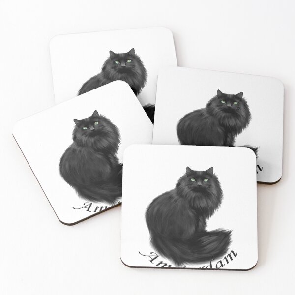 Item preview, amsterdam skyline cat designed and sold by Tourtite.