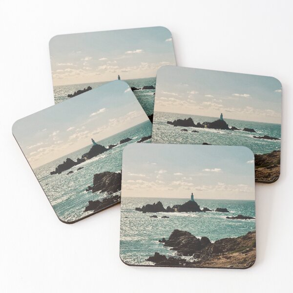 Item preview, Corbieres Lighthouse, Jersey - Channel Islands, Atlantic Ocean View, Summer House Ocean Print, Holiday Home Decor designed and sold by koutalakis.