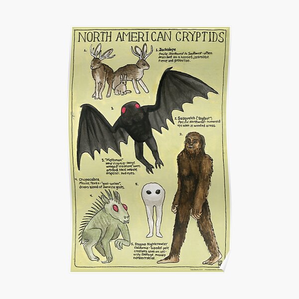 North American Cryptids Poster