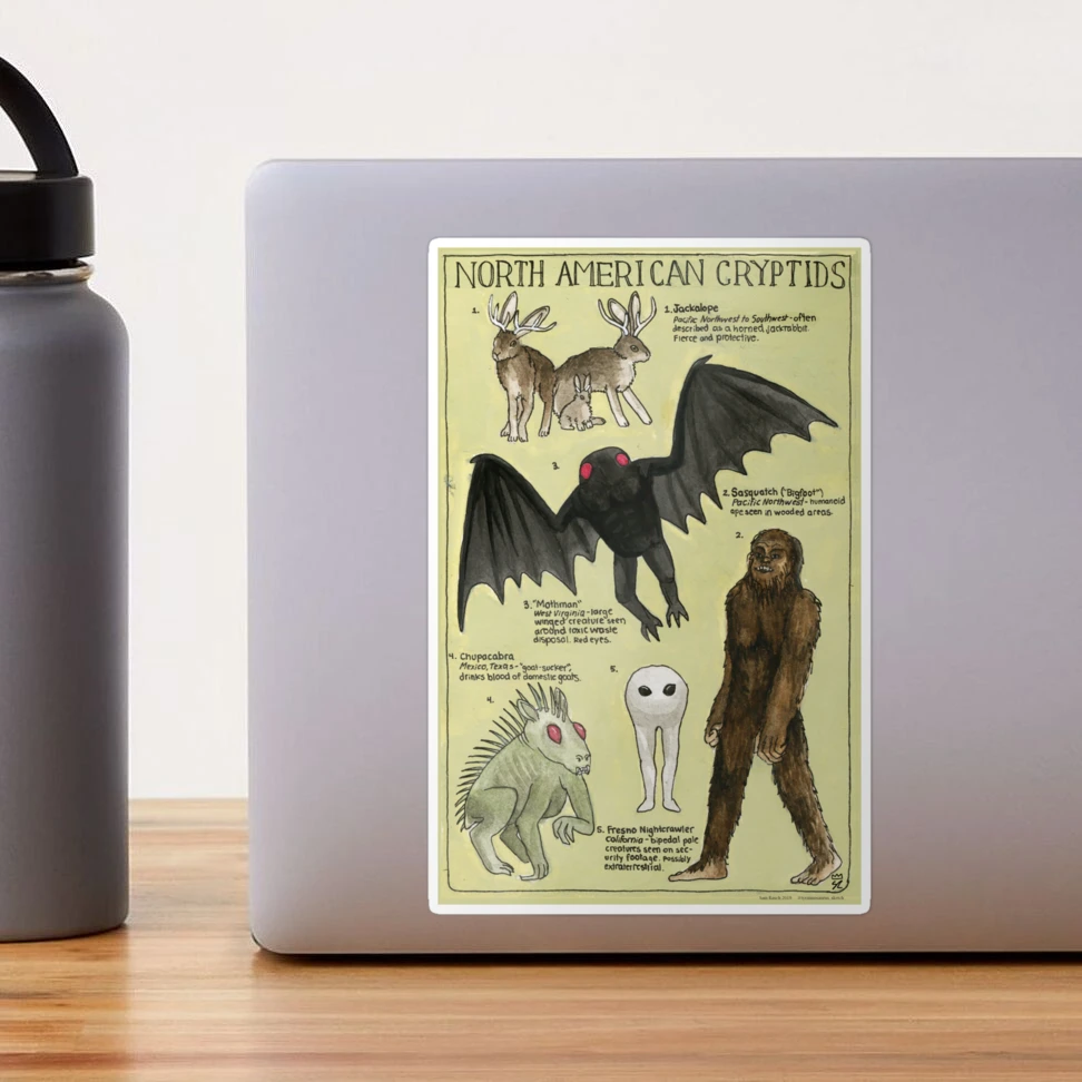 Sasquatch, Chupacabra and Mothman Water Bottle