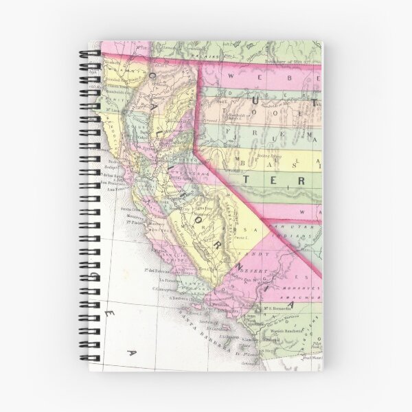 Item preview, Vintage Map of California (1853) designed and sold by BravuraMedia.