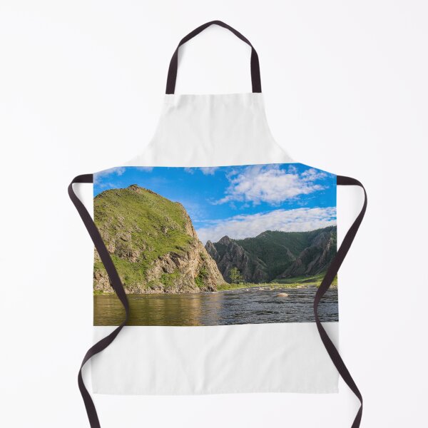 Item preview, Evening sun and mountain reflection on a Mongolian River, above a set of rapids designed and sold by SnapTPhotograph.