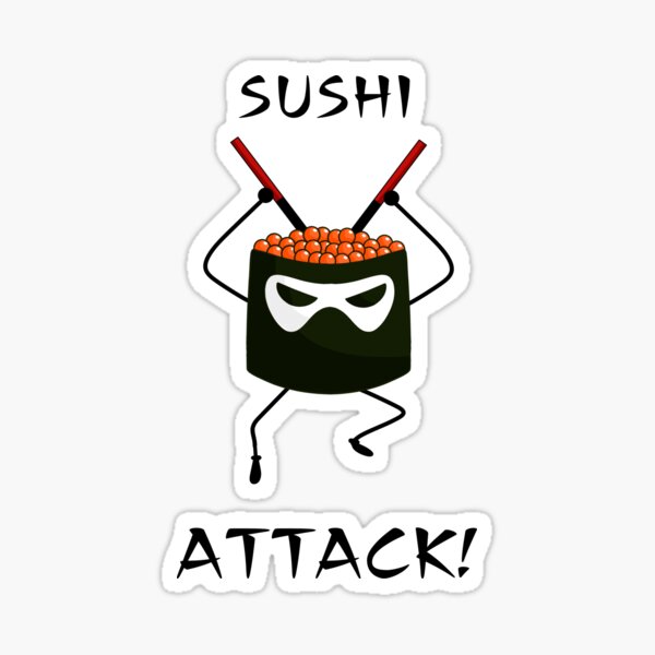 Sushi Cannon ball Attack - Sushi - Sticker