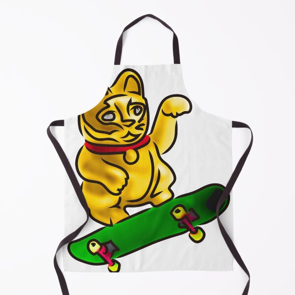 Item preview, Skateboarding lucky cat designed and sold by Xdelacra.