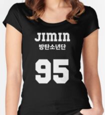 BTS - Jimin Jersey Style Women's Fitted Scoop T-Shirt