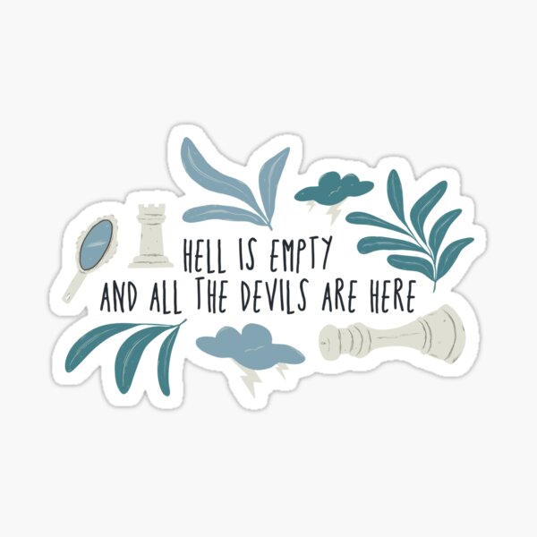 Item preview, hell is empty and all the devils are here - the tempest shakespeare pattern designed and sold by acrownforaking.