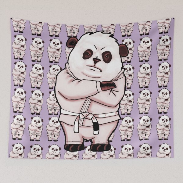 Item preview, angry white belt panda  designed and sold by Christopher Cortez.