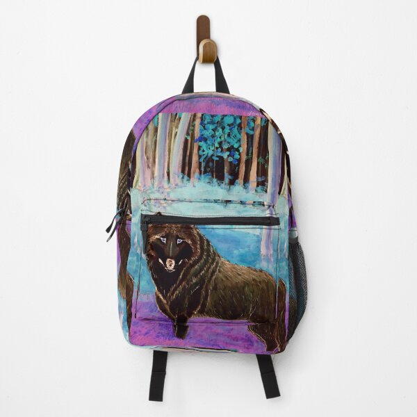 Item preview, Wolf in the forest magenta and turquoise designed and sold by horseaddicted.