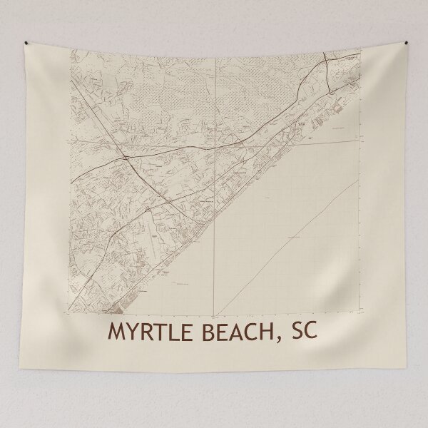 Item preview, Myrtle Beach, SC Quad Topographical Map Vintage designed and sold by PGHPhotoCo.