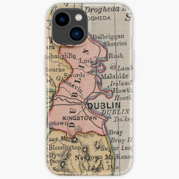 "Vintage Map of Dublin Ireland (1883)" iPhone Case for Sale by