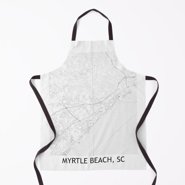 Item preview, Myrtle Beach, SC Quad Topographical Map Black & White designed and sold by PGHPhotoCo.