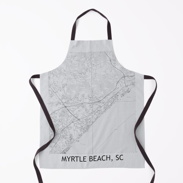 Item preview, Myrtle Beach, SC Quad Topographical Map Grey designed and sold by PGHPhotoCo.