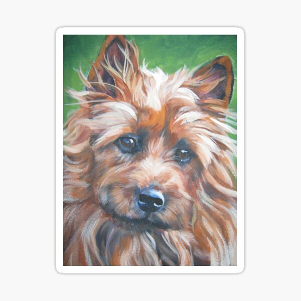 australian Terrier Fine Art Painting Sticker