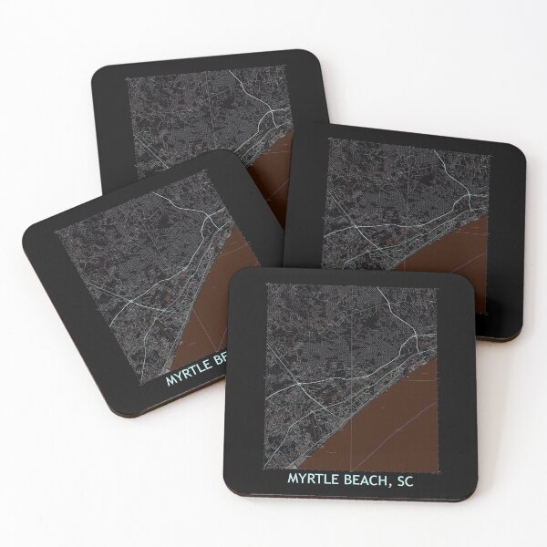 Item preview, Myrtle Beach, SC Quad Topographical Map Dark designed and sold by PGHPhotoCo.