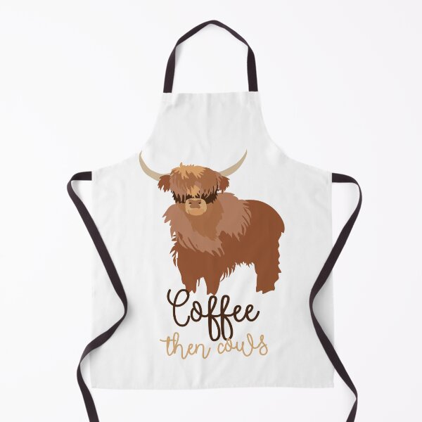 Item preview, Coffee then cows, Highland cow and funny quote 1 designed and sold by orangerinka.