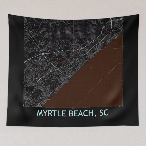 Item preview, Myrtle Beach, SC Quad Topographical Map Dark designed and sold by PGHPhotoCo.