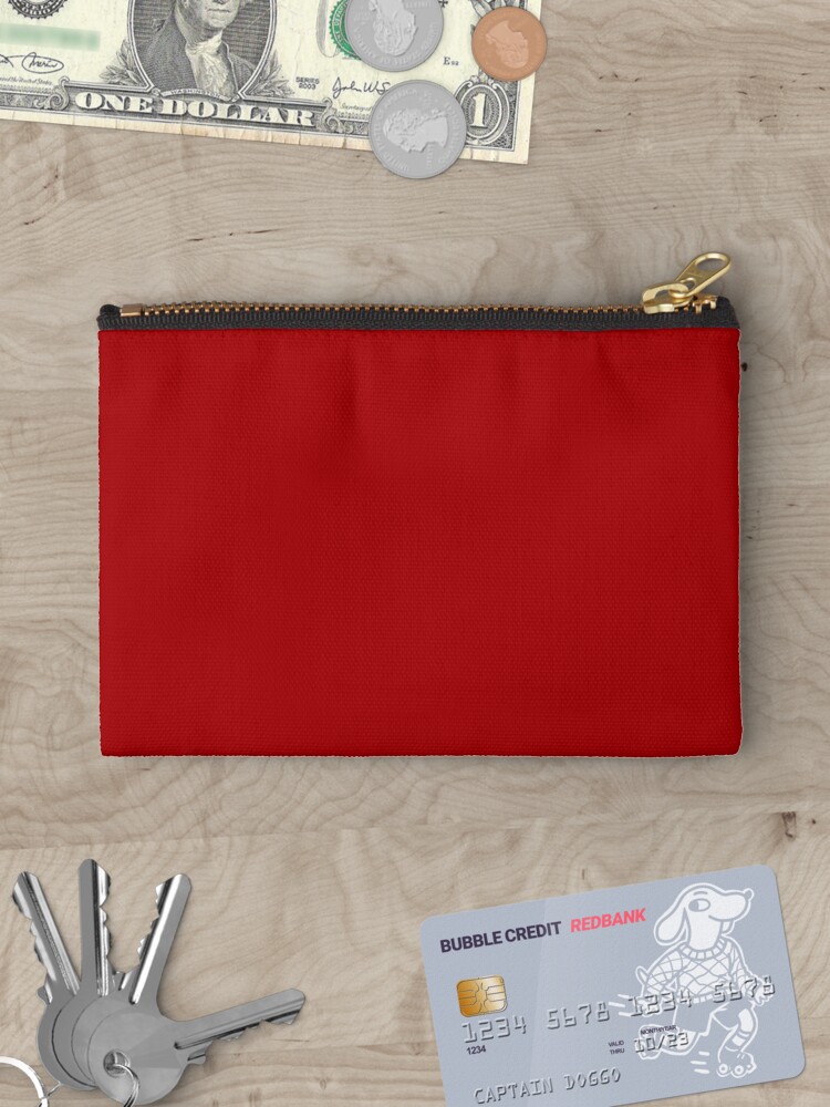 Thumbnail 3 of 4, Zipper Pouch, Bright Red designed and sold by ARTPICSS.