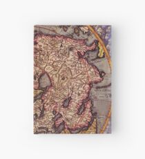 Vintage Map of The World's Northern Hemisphere Hardcover Journal