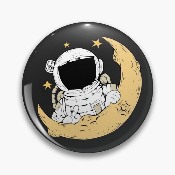 Item preview, Spaceman on moon, saying hello designed and sold by notasimp.