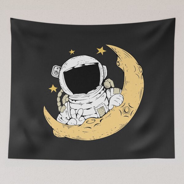 Item preview, Spaceman on moon, saying hello designed and sold by notasimp.