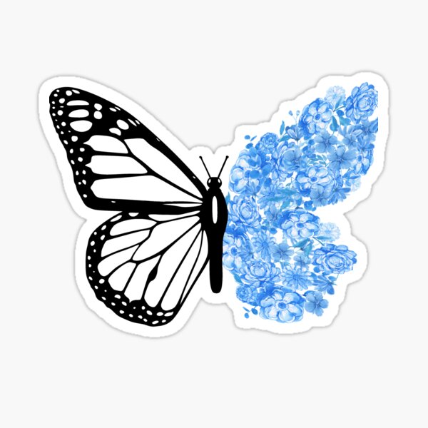 Item preview, Floral Blue Butterfly designed and sold by Allie Rockhill.