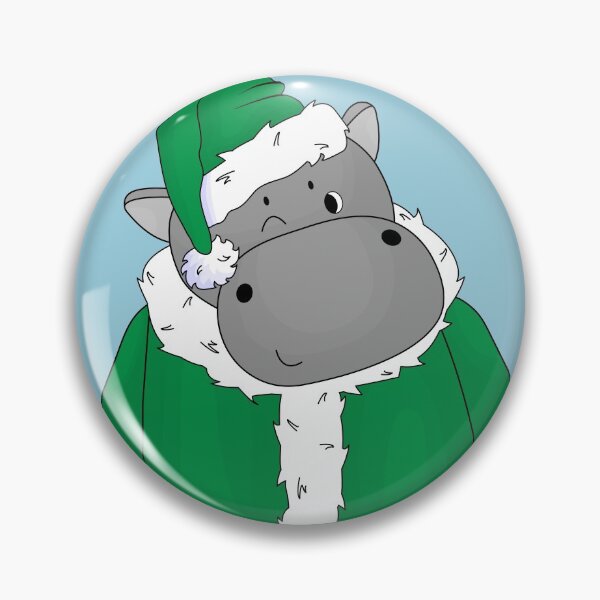 Item preview, Avatar of Hippo in green Santa hat designed and sold by essskina.