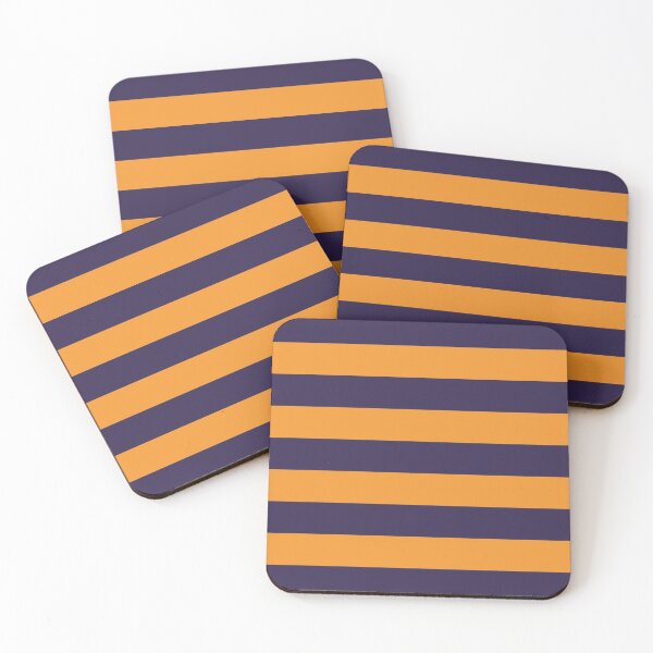 Item preview, Medium NAVY BLUE and ORANGE Horizontal STRIPES designed and sold by RachelMacht.