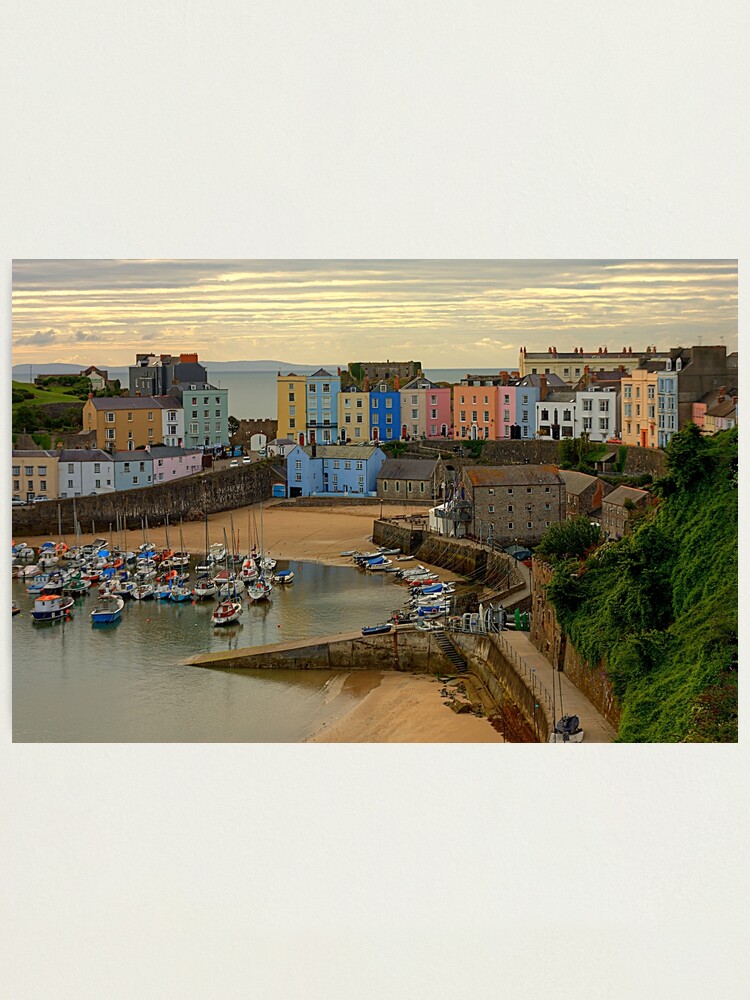 Alternate view of Tenby Harbour in the Morning Photographic Print