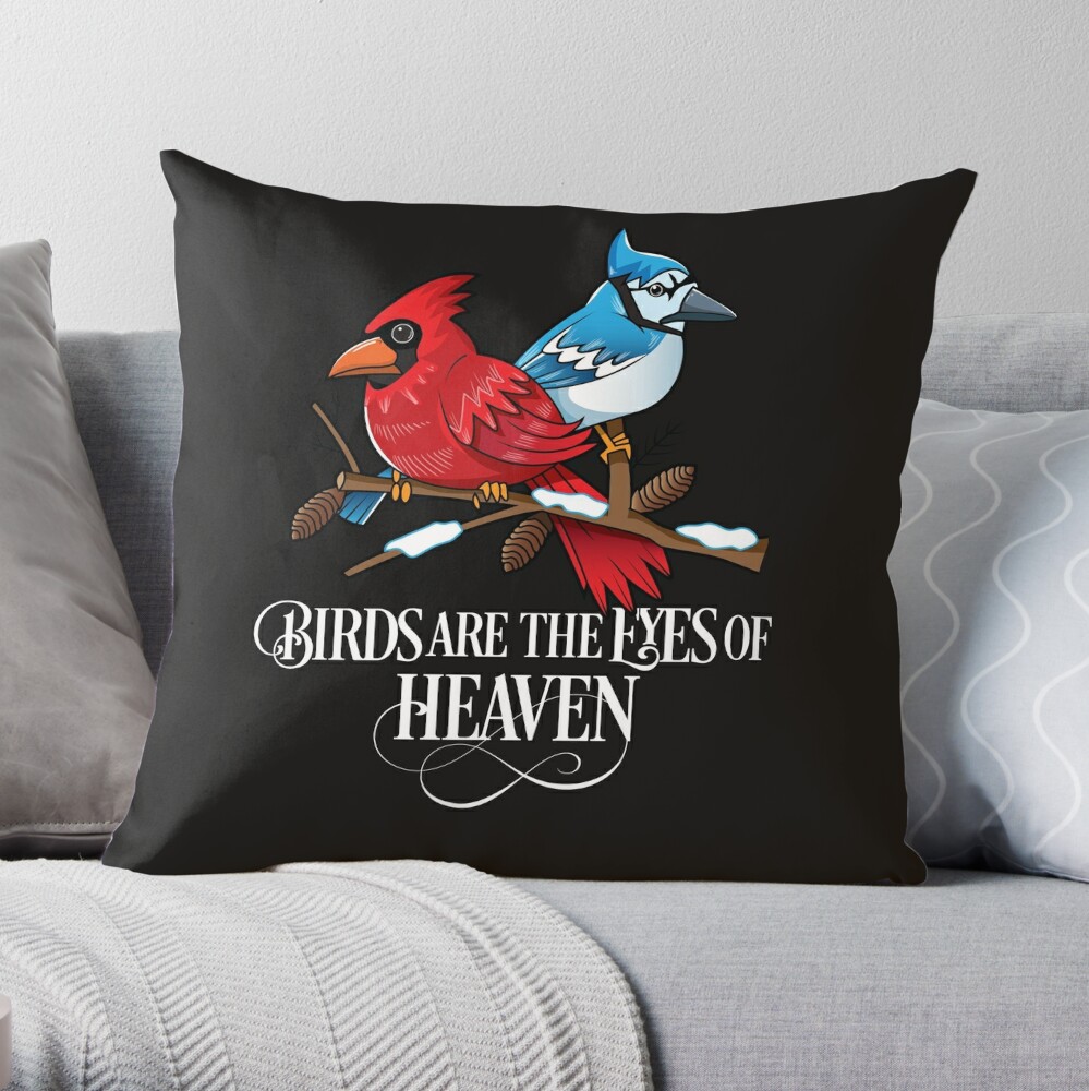 Blue Jay Bird Hugging Northern Cardinal Poster by alwe-designs