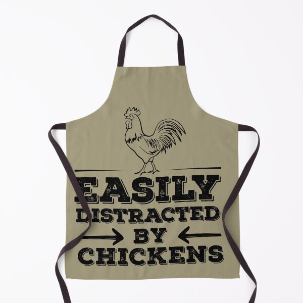 Aperçu de l'œuvre Facilement distrait par les poulets Amoureux des poulets drôles créée et vendue par alipapi.