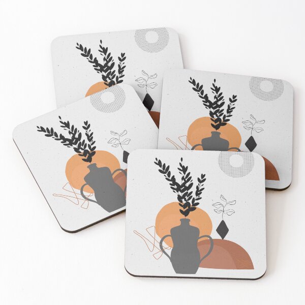 Item preview, Minimalist Illustration Grey World Orange Sun designed and sold by A. P..