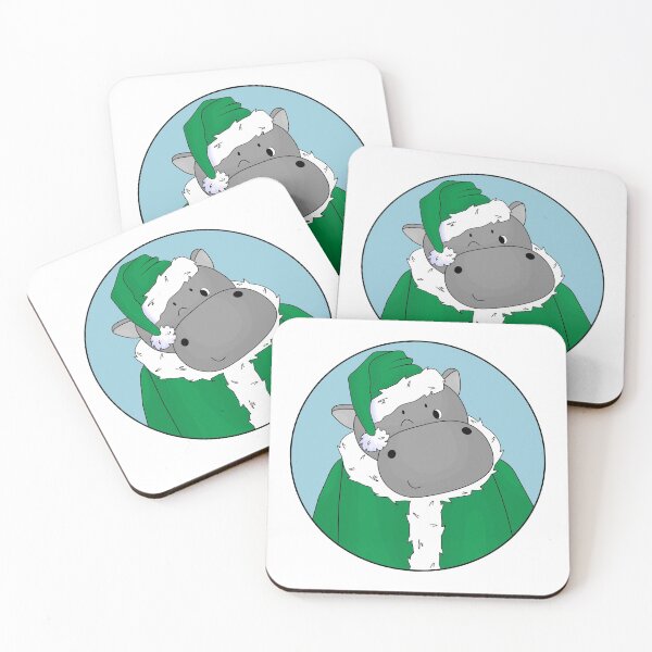 Item preview, Avatar of Hippo in green Santa hat designed and sold by essskina.