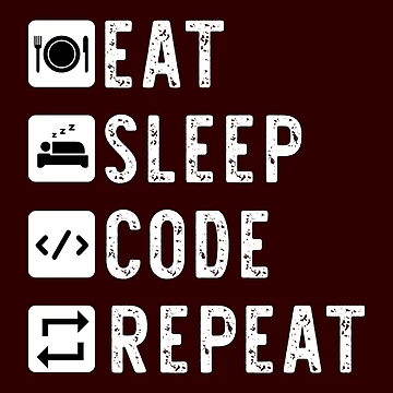 Artwork thumbnail, Eat Sleep Code Repeat Funny Programming Coding meme by Hapo Team