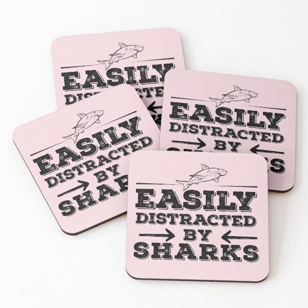 Item preview, Easily Distracted By Sharks Funny Sharks Lovers designed and sold by alipapi.