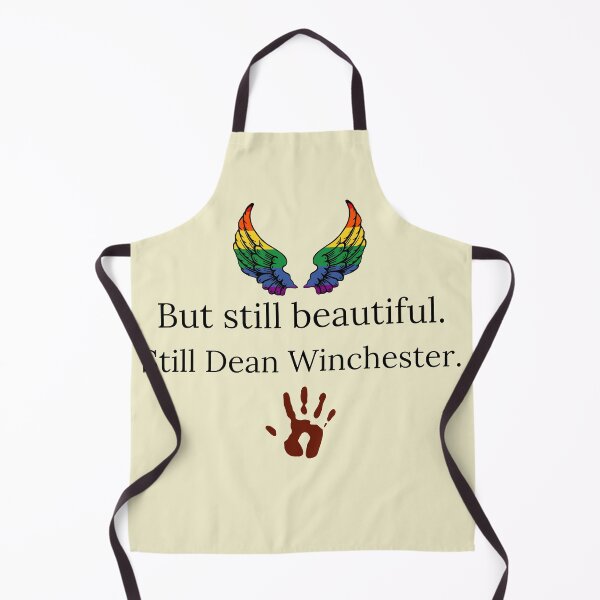 Item preview, but still beautiful still Dean Winchester with hand print and rainbow wings designed and sold by LannisterOnMars.