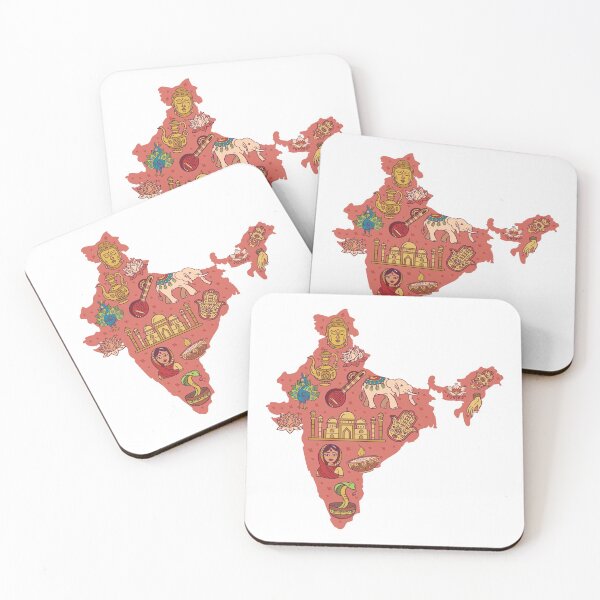 Item preview, Map Of India With Symbols designed and sold by Shirtey.