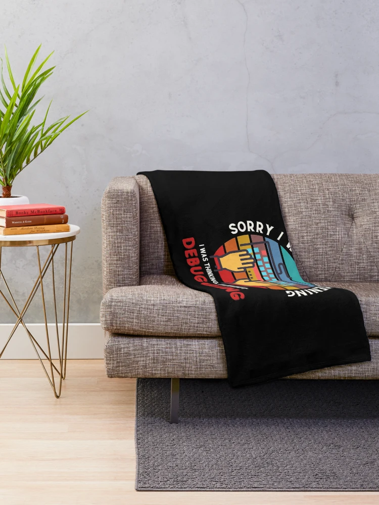 Thumbnail 2 of 6, Throw Blanket, Funny Debugging Developer Computer Programmer Science Nerd designed and sold by trendo.