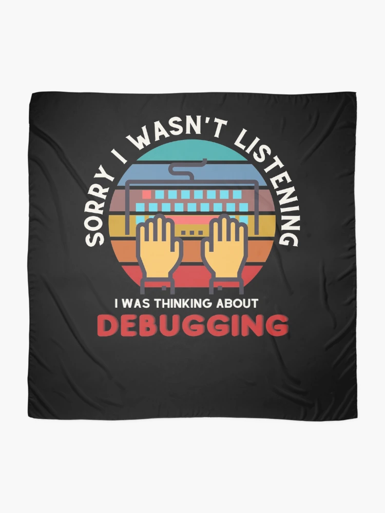 Thumbnail 2 of 3, Scarf, Funny Debugging Developer Computer Programmer Science Nerd designed and sold by trendo.
