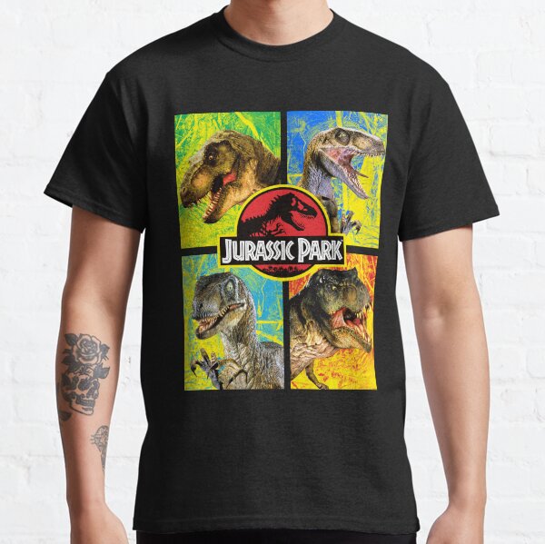 Portrait de panneau de dinosaures Jurassic Park T-shirt classique