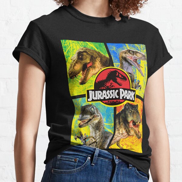 Jurassic Park Dinosaurs Panel Portrait Classic T-Shirt