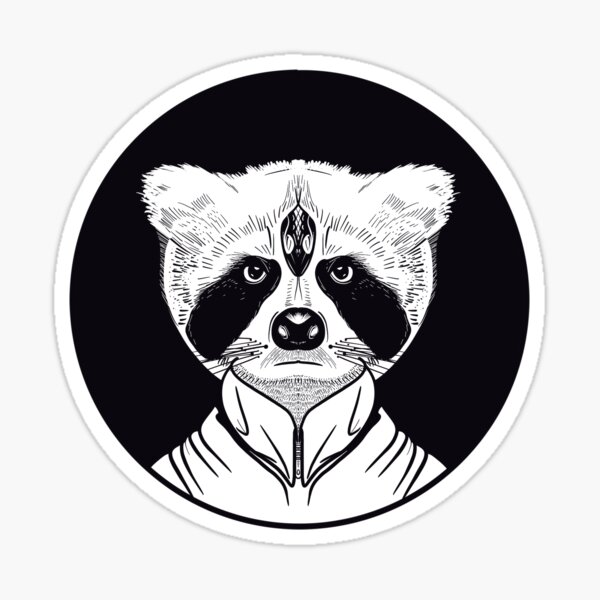 Rakun Man Sticker