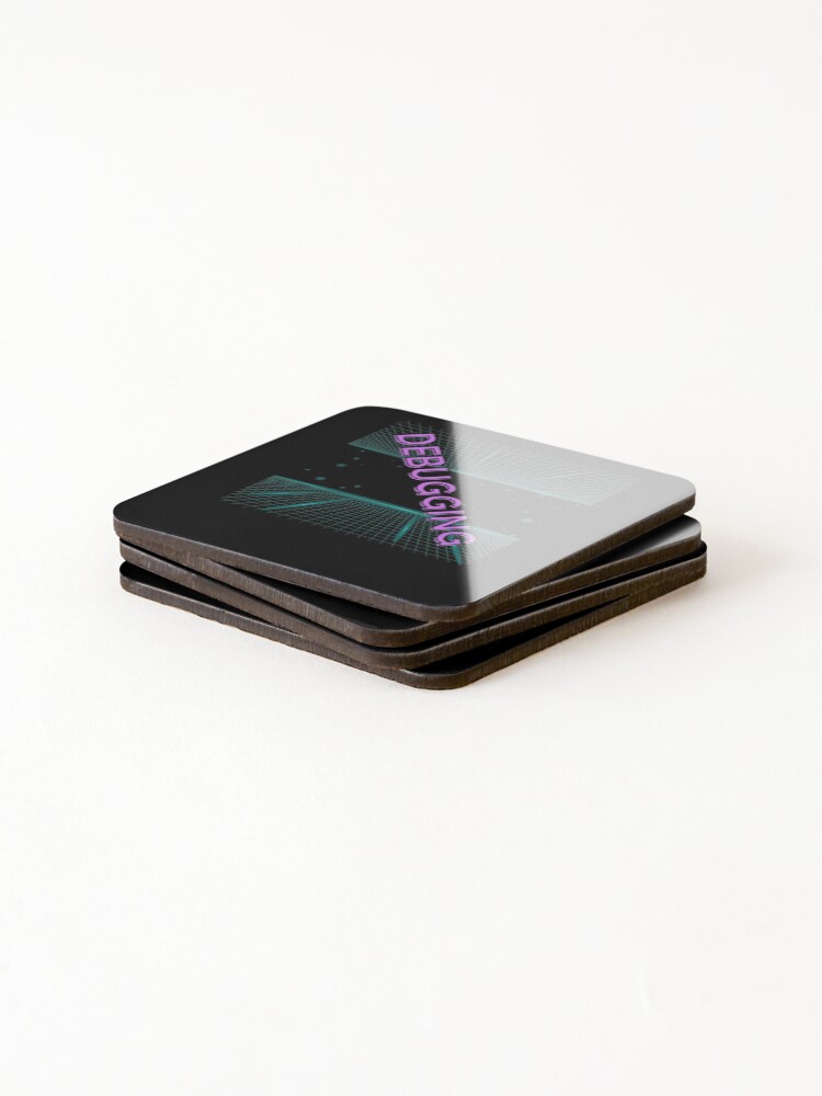 Thumbnail 4 of 5, Coasters (Set of 4), Debugging Developer Computer Programmer Science Futuristic designed and sold by trendo.