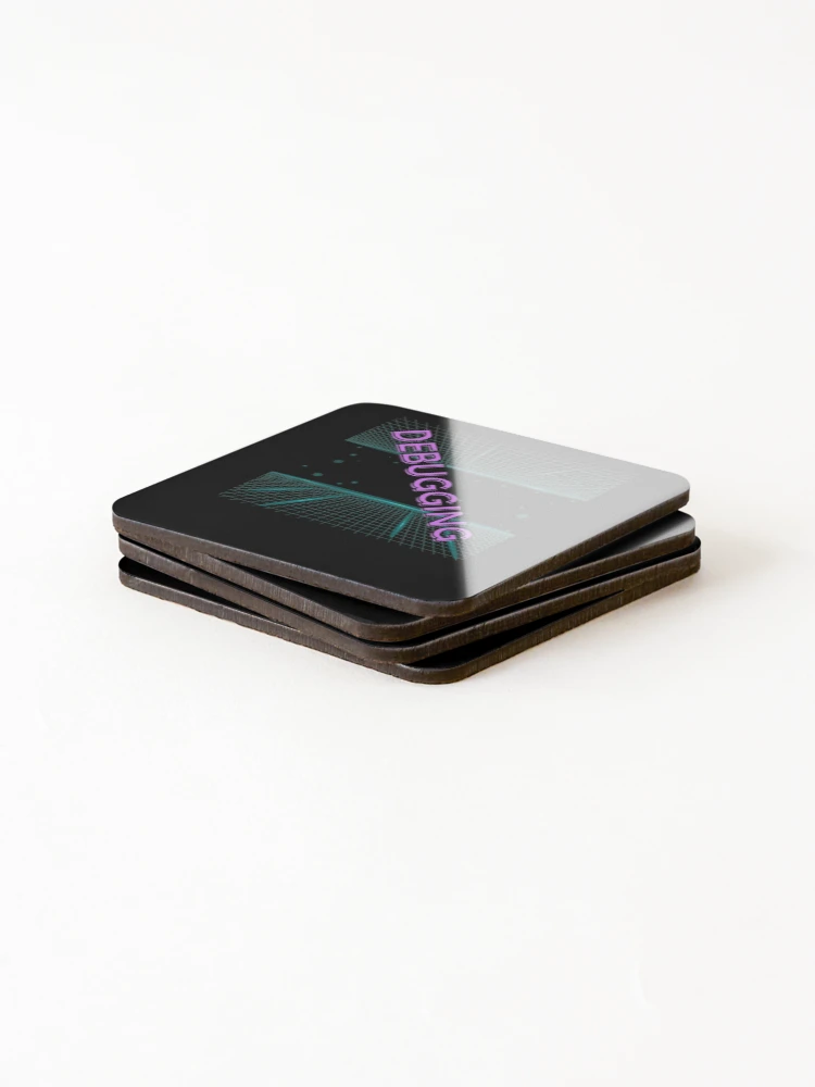 Thumbnail 4 of 5, Coasters (Set of 4), Debugging Developer Computer Programmer Science Futuristic  designed and sold by trendo.