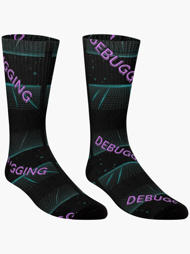Thumbnail 3 of 5, Socks, Debugging Developer Computer Programmer Science Futuristic designed and sold by trendo.