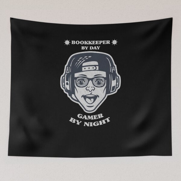 Item preview,  bookkeeper by day gamer by night  designed and sold by thiag-o.
