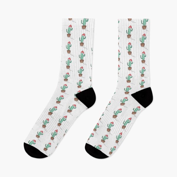 Item preview, Festive Cactus with Santa Hat and Lights  designed and sold by Anoli Mehta.