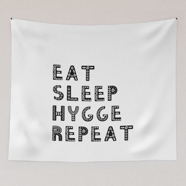 Item preview, Hygge Hyggelig Scandinavia Eat Sleep designed and sold by mikkashirts.